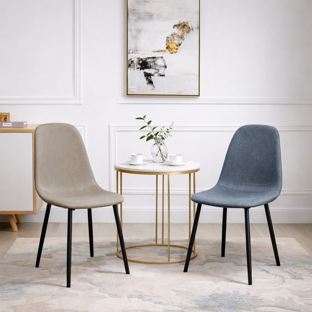 Стул металлический Baizheng 85×40×43 см, текстиль, темно-серый, до 150 кг