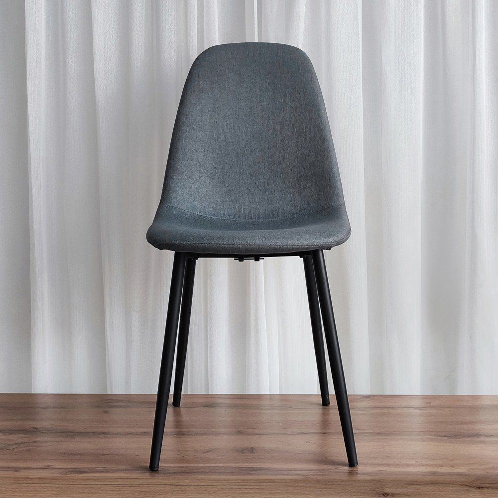 Стул металлический Baizheng 85×40×43 см, текстиль, темно-серый, до 150 кг