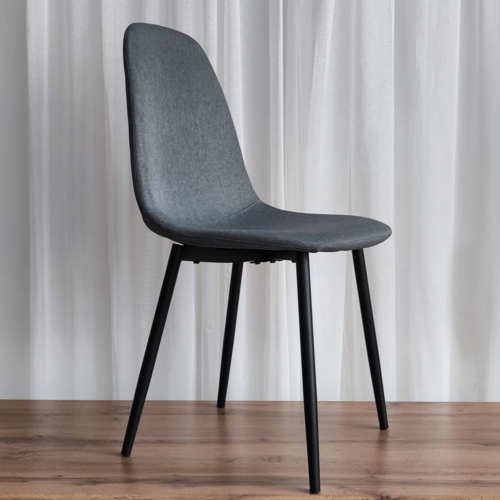 Стул металлический Baizheng 85×40×43 см, текстиль, темно-серый, до 150 кг