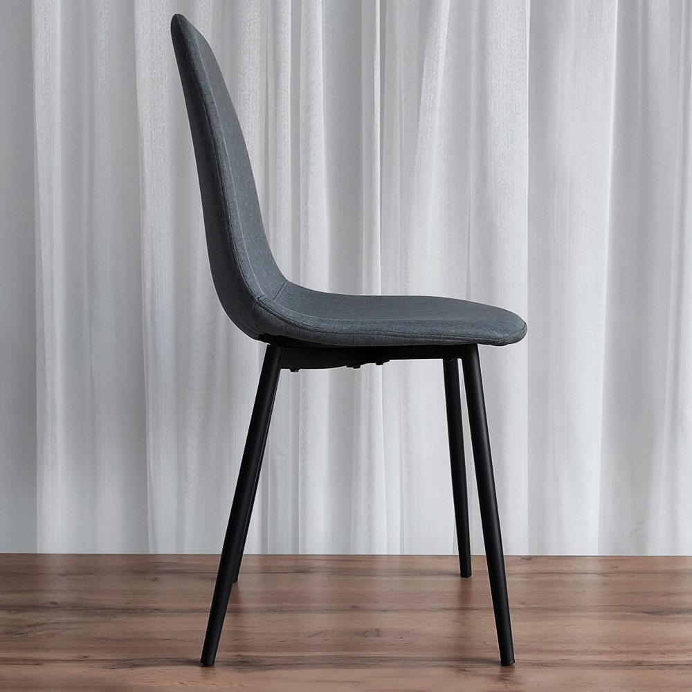 Стул металлический Baizheng 85×40×43 см, текстиль, темно-серый, до 150 кг