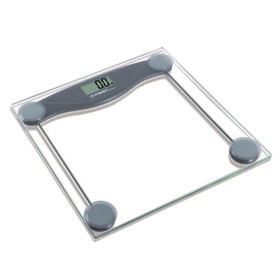 Весы напольные электронные стекло 150 кг LCD дисплей прозрач-серый First