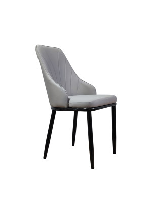 Стул металлический Baizheng 88×47×45 см, искусственная кожа, серый, до 150 кг Стул металлический Baizheng 88×47×45 см, искусственная кожа, серый, до 150 кг