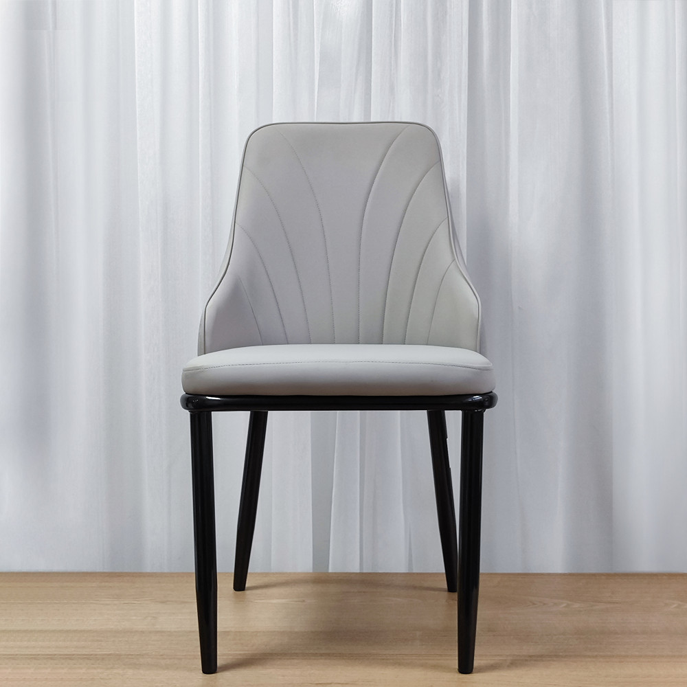 Стул металлический Baizheng 88×47×45 см, искусственная кожа, серый, до 150 кг