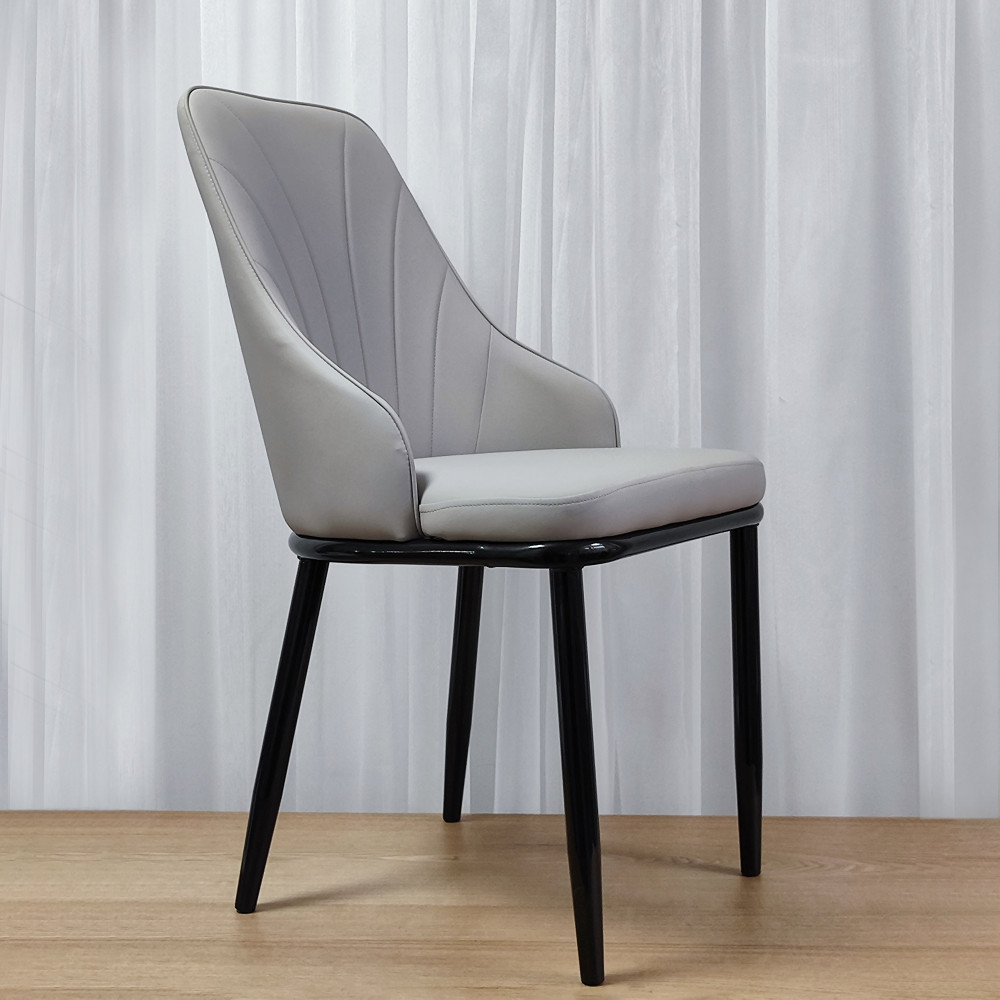 Стул металлический Baizheng 88×47×45 см, искусственная кожа, серый, до 150 кг