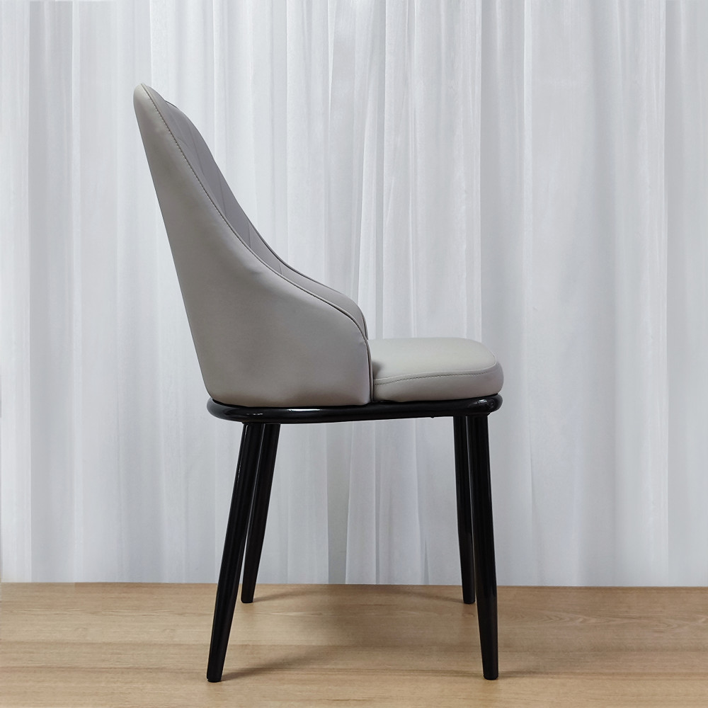 Стул металлический Baizheng 88×47×45 см, искусственная кожа, серый, до 150 кг