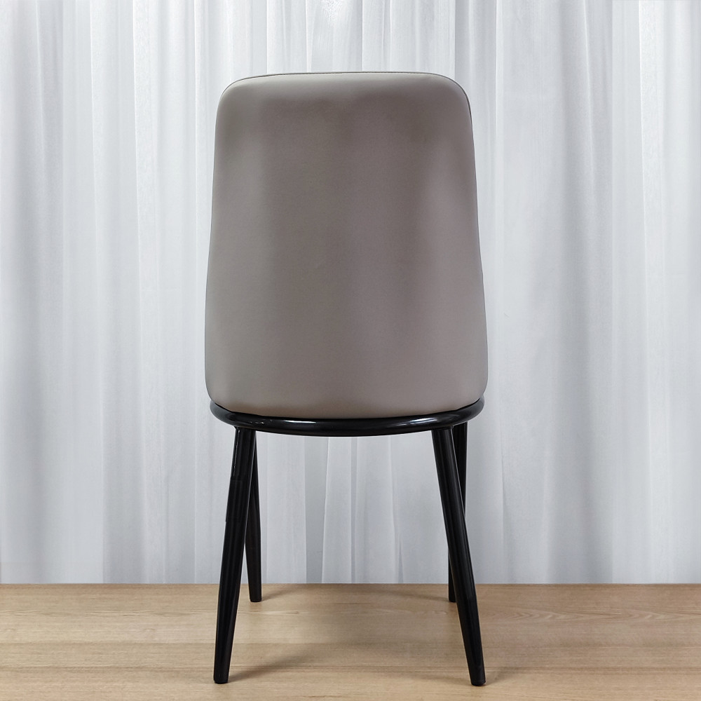 Стул металлический Baizheng 88×47×45 см, искусственная кожа, серый, до 150 кг