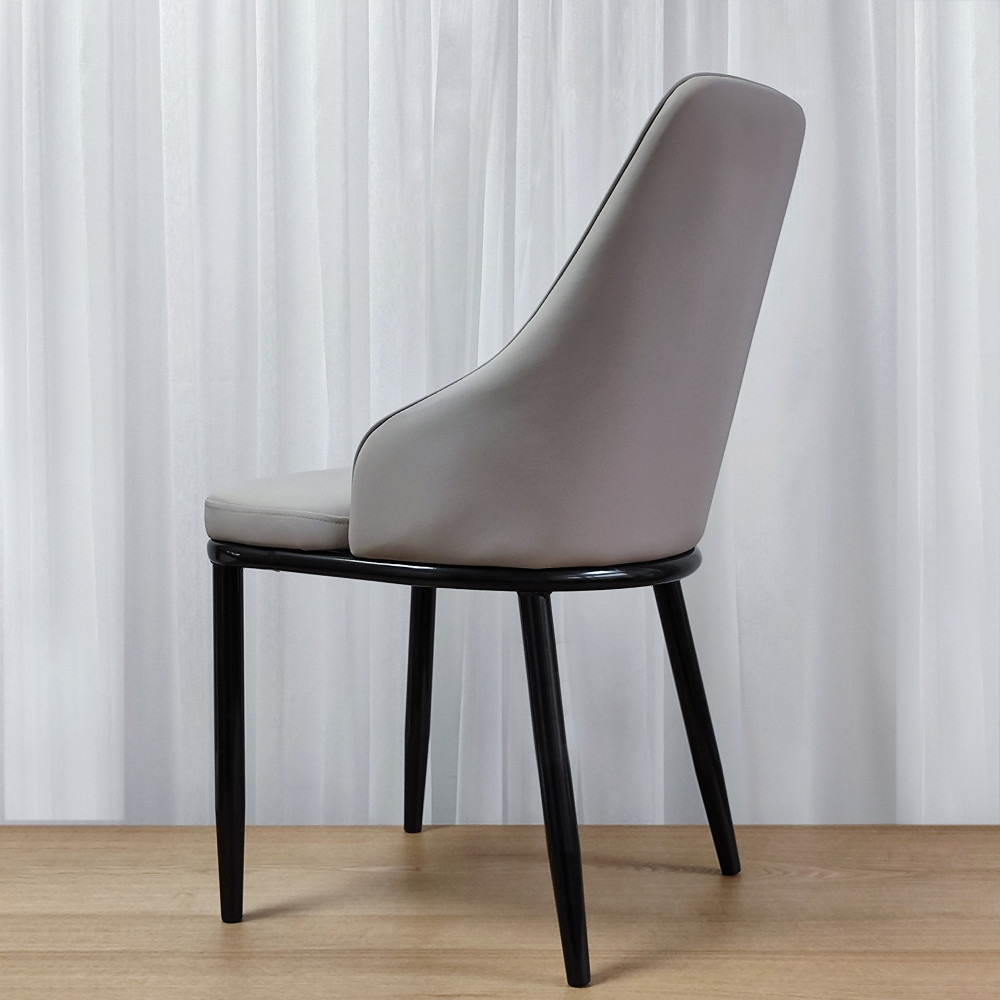 Стул металлический Baizheng 88×47×45 см, искусственная кожа, серый, до 150 кг