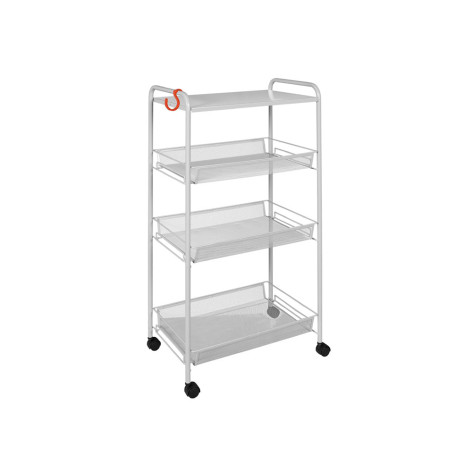 Этажерка металлическая 4-х ярусная 45*30*88 см серый Ладья 34 КС ЗМИ