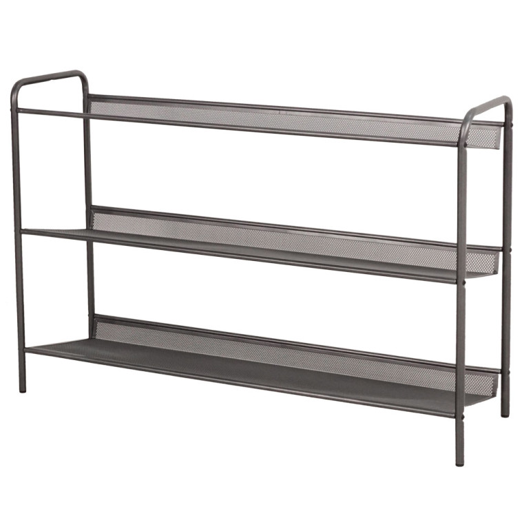 Подставка металлическая для обуви 3-х ярусная 86,5*60*27 см графит Женева 33 ЗМИ
