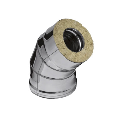 Отвод-сэндвич 45° 430/1мм нерж+нерж Ф150/210 FERRUM