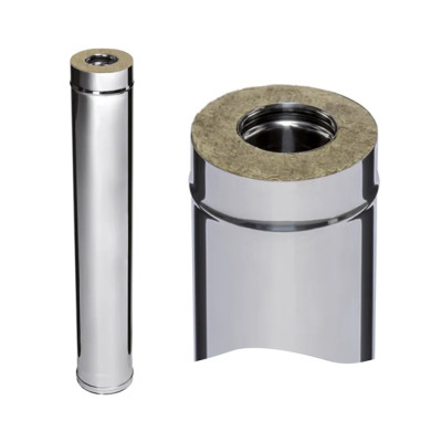 Труба-сэндвич  1,0м 430/1мм нерж + нерж Ф150/210 FERRUM