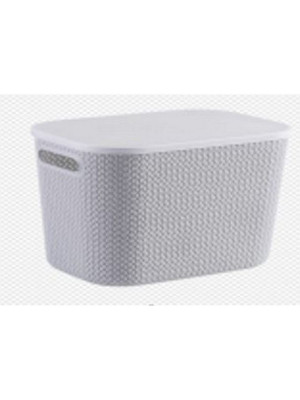 Корзина пластиковая 255*180*240 с крышкой в ассортименте LX3324 Baizheng