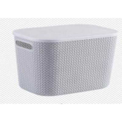 Корзина пластиковая 255*180*240 с крышкой в ассортименте LX3324 Baizheng