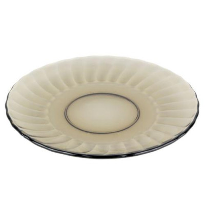 Тарелка стеклянная десертная 17 см дымка Elica