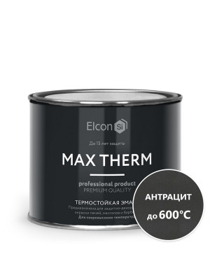 Эмаль термостойкая 600°C Elcon антрацит 0,4кг Эмаль термостойкая 600°C Elcon антрацит 0,4кг