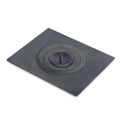 Плита чугунная цельная П1-3К с кружками укороченная 410х340х8мм Белезино