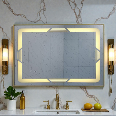 Зеркало для ванной 60*80 см LED подсветка антизапотевание прямоугольное KN-1048A60/80 KNOIS