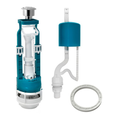 Арматура Инкоэр нижняя подводка кнопка хром. 2-х ур. СТОП-ПОТОК (СБ2м-НпрНРФ-АА-КК Р)