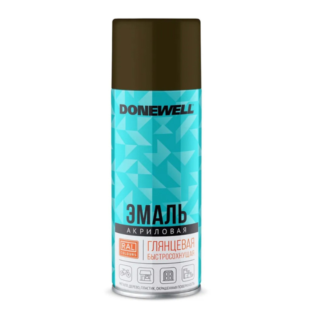 Эмаль аэроз. акриловая хаки глянцевая RAL6014 520мл Donewell DW-A6014