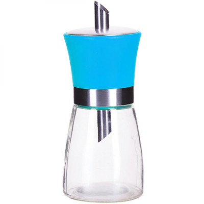 Сахарница стеклянная с дозатором синяя 200 мл ЦВЕТНЫЕ Loraine