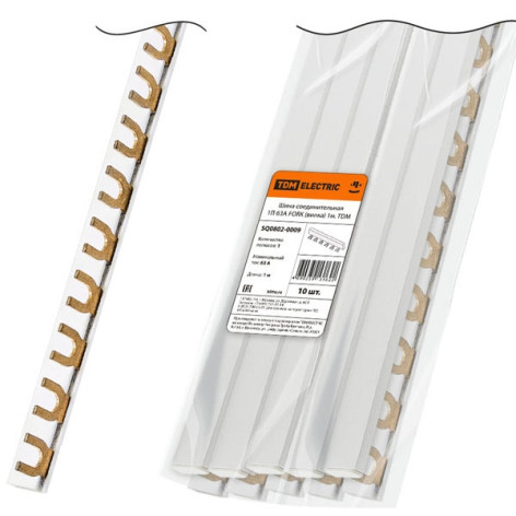 Шина соединительная 1П 63A FORK (вилка) 1м. TDM