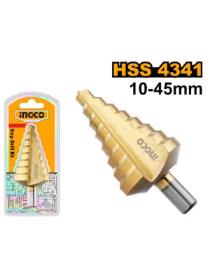 Ступенчатое сверло 10-45 мм INGCO AKSDS10453 INDUSTRIAL