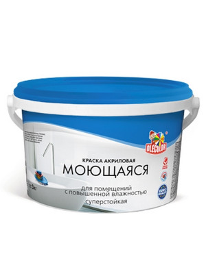 ВДК моющаяся Olecolor акриловая белая база А 1,0кг