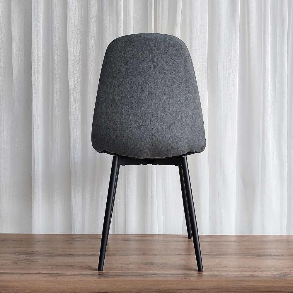 Стул металлический Baizheng 85×40×43 см, текстиль, темно-серый, до 150 кг