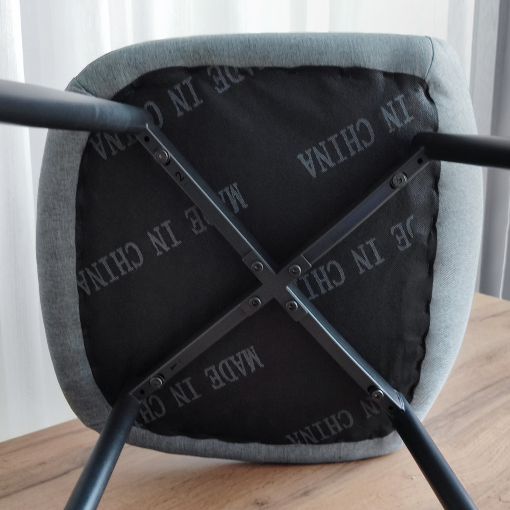 Стул металлический Baizheng 85×40×43 см, текстиль, темно-серый, до 150 кг