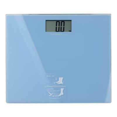 Весы напольные электронные стекло 150 кг дисплей 30,5 мм синий First