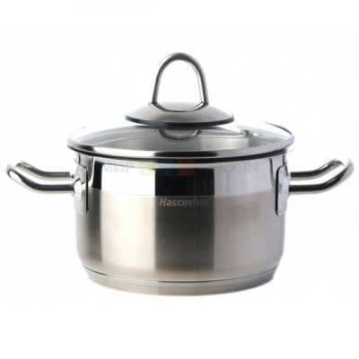 Кастрюля нерж сталь  2 л метал крышка метал ручка индукция Arbel Hascevher