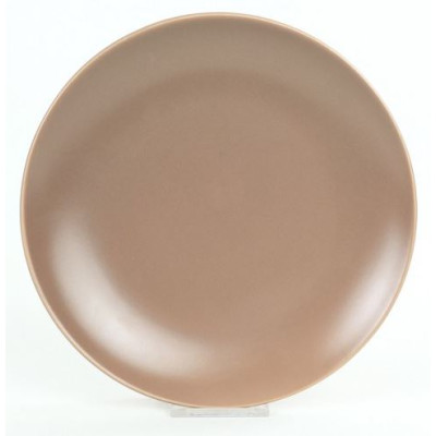 Тарелка керамическая обеденная 27 см кофе с молоком Alfa Мфк Тарелка керамическая обеденная 27 см кофе с молоком Alfa Мфк