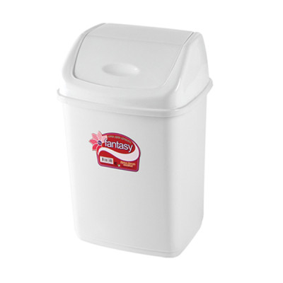 Ведро пластиковое для мусора 10 л 235*190*360 мм подвижная крышка белый Фантазия Ddstyle Ведро пластиковое для мусора 10 л 235*190*360 мм подвижная крышка белый Фантазия Ddstyle