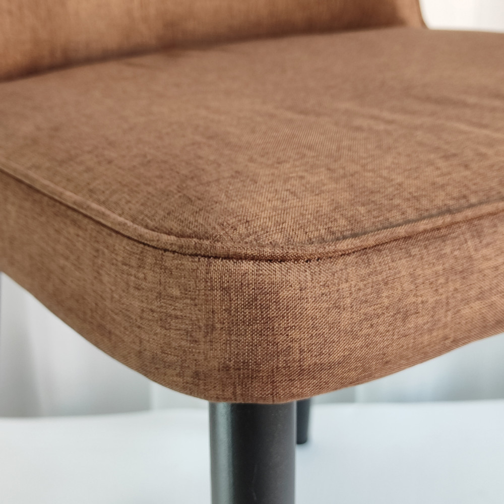 Стул металлический Baizheng 87×53×45 см, текстиль, коричневый, до 150 кг