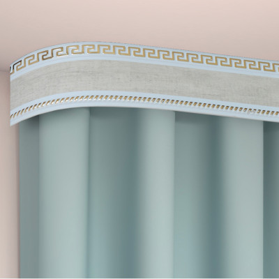 Бленда Версаче/Меандр 68мм №04 кожа на белом Эка