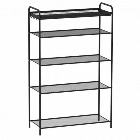 Подставка металлическая для обуви 5-ти ярусная 65*30*95 см черный Верона 25 ЗМИ