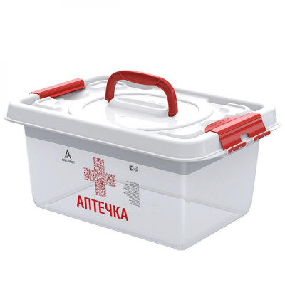 Контейнер пластиковый для аптечки  8 л 359*242*166 мм универсальный с вкладышем