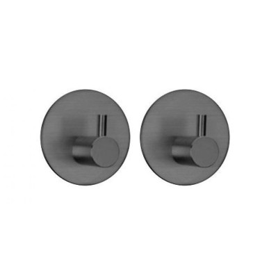 Набор металлических крючков 2 шт самоклеящиеся 4,5*4,5 см черный SSH-03 Рыжий Кот