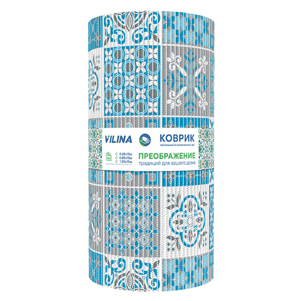 Коврик для ванной ПВХ 0,65*15м ПРЕОБРАЖЕНИЕ 225PT-turquoise