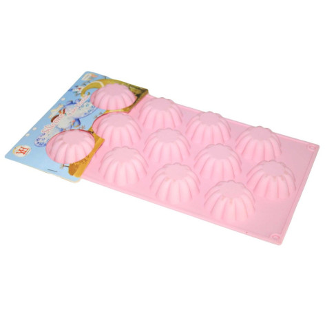 Форма силиконовая для выпечки 30*18*5*2 см 12 кексов в ассортименте Baizheng