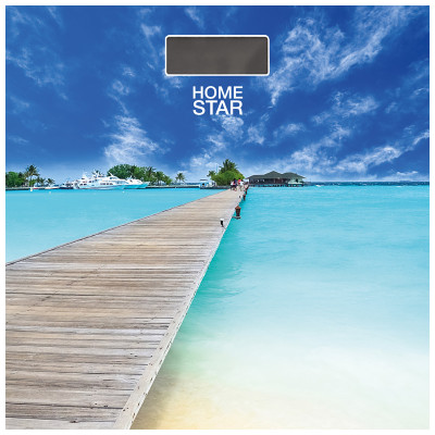 Весы напольные электронные стекло 180 кг 26*26 см Мальдивы мостик HS-6001R HomeStar