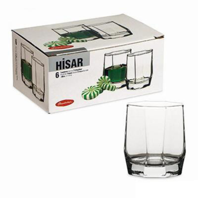 Набор стеклянный стопок 6 пр 60 мл Hisar Pasabahce Набор стеклянный стопок 6 пр 60 мл Hisar Pasabahce