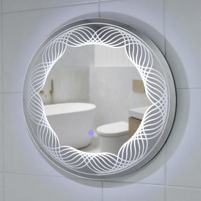 Зеркало для ванной 60 см LED подсветка антизапотевание круглое KN-1142A60 KNOIS
