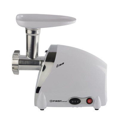 Мясорубка 1000 Вт реверс 3 диска соковыжималка насадки : для фарша кеббе белая First