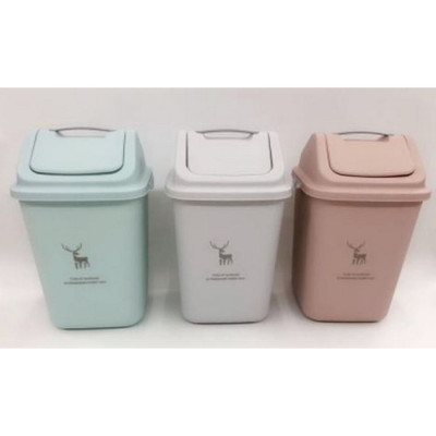 Ведро пластиковое для мусора 12 л с крышкой микс DRC-0626 Baizheng Ведро пластиковое для мусора 12 л с крышкой микс DRC-0626 Baizheng