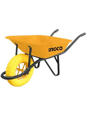 Тачка строительная INGCO 1 кол. 130л (65л), 130кг 4.00-8/сплошное, корыто 1мм. HHWB64010-1D