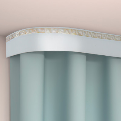 Бленда Греция/Меандр 55мм белый глянец/золото Эка