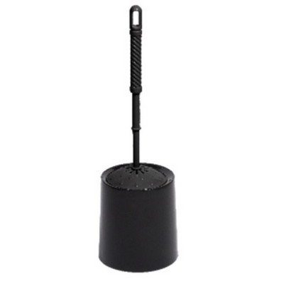 Ерш пластиковый для туалета с подставкой 118*118*400 мм с крышкой черный Violet