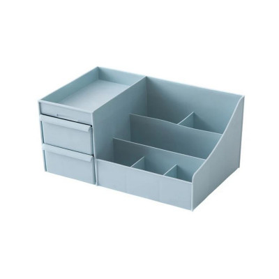 Органайзер пластиковый 258х160х115 см для косметики серо-синий /прозрачный Violet