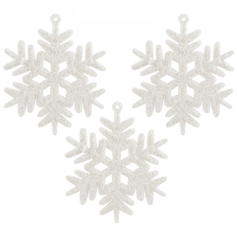 Набор елочных игрушек 3 ш Снежинки Волшебная страна